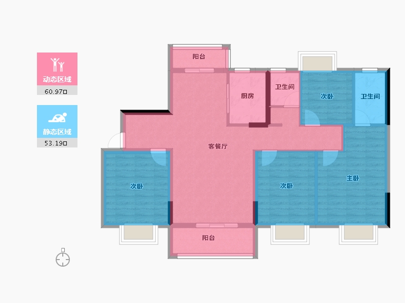 江西省-抚州市-成功玖郡-102.41-户型库-动静分区