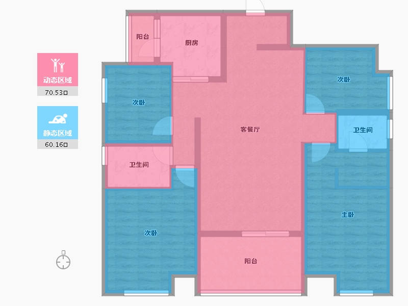 四川省-宜宾市-恒润雅居-116.63-户型库-动静分区