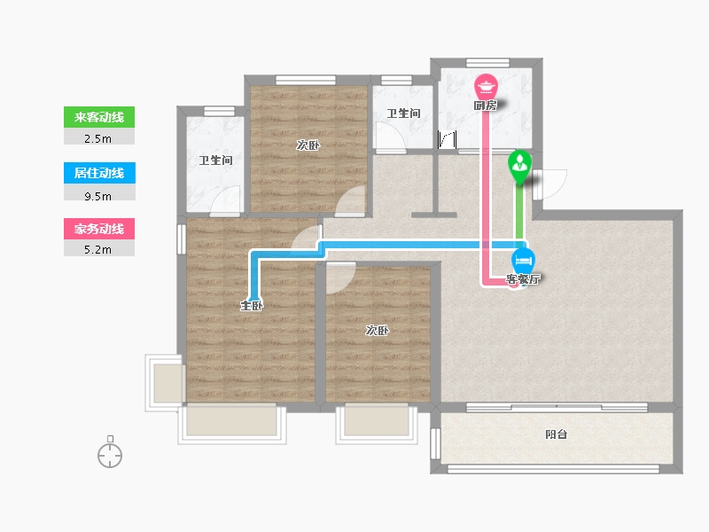 河北省-邯郸市-万腾东南新城-120.00-户型库-动静线