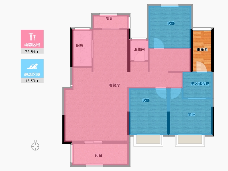 河南省-驻马店市-鹏宇迎宾府-115.98-户型库-动静分区