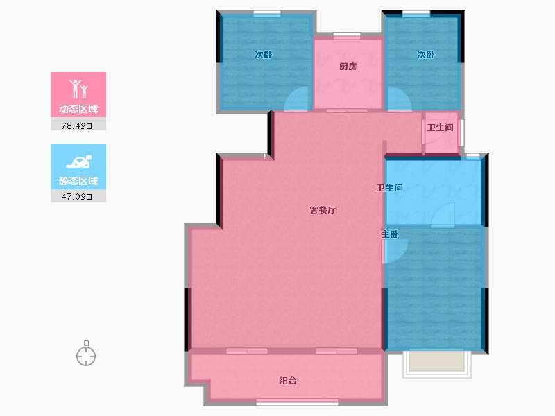 河南省-驻马店市-鹏宇迎宾府-114.98-户型库-动静分区