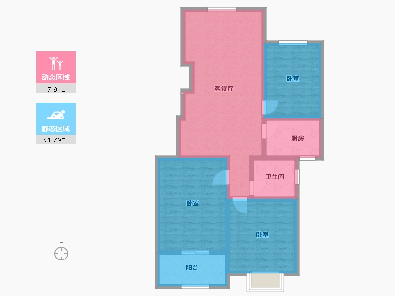 江苏省-镇江市-嘉荟新城-88.88-户型库-动静分区