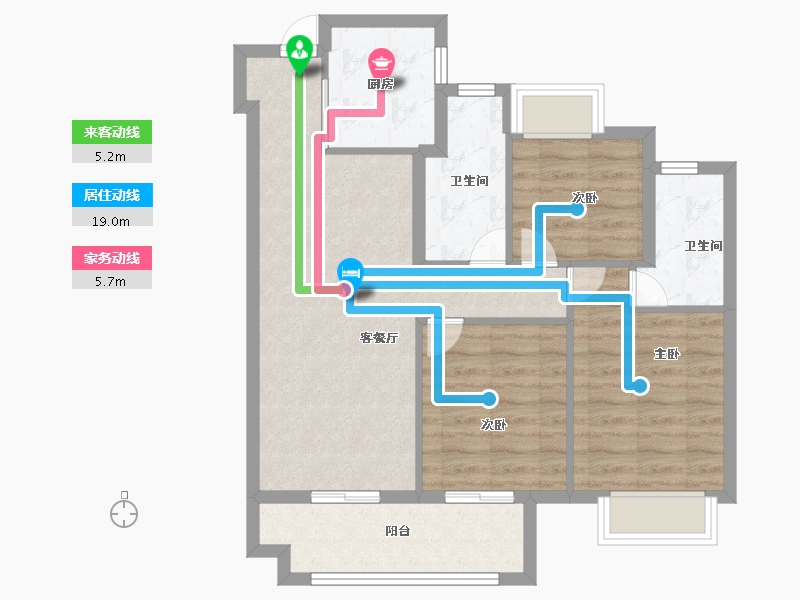 江西省-抚州市-​国贸东投抚州原-75.20-户型库-动静线