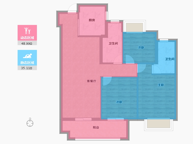 江西省-抚州市-​国贸东投抚州原-75.20-户型库-动静分区