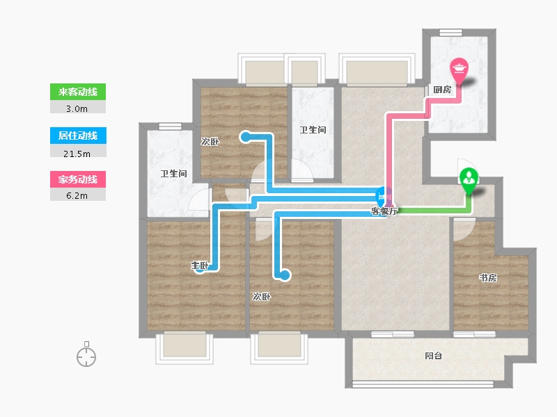 江西省-抚州市-​国贸东投抚州原-92.80-户型库-动静线