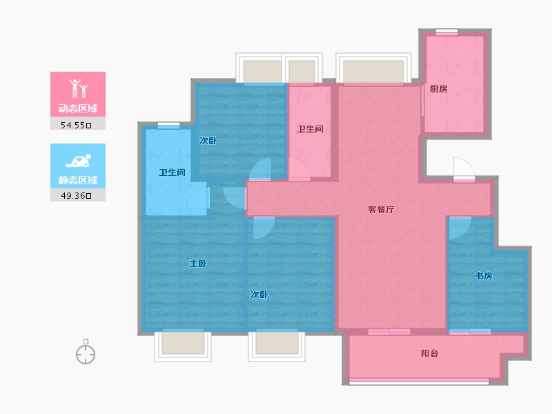 江西省-抚州市-​国贸东投抚州原-92.80-户型库-动静分区