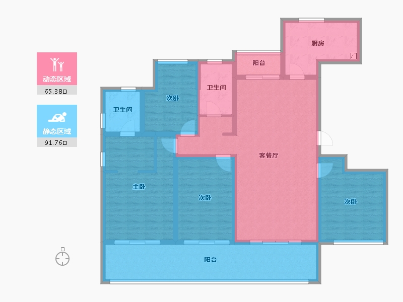 四川省-宜宾市-恒润雅居-141.14-户型库-动静分区