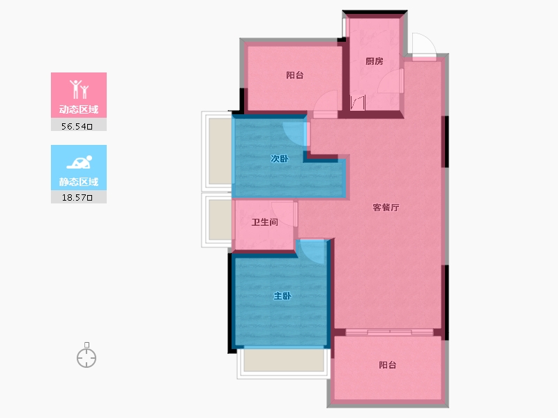 广东省-惠州市-丰谷天玺花园-66.08-户型库-动静分区