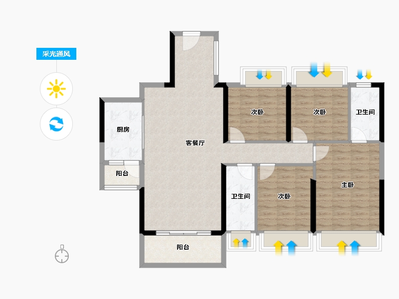 广东省-云浮市-创宇汇景城-109.49-户型库-采光通风