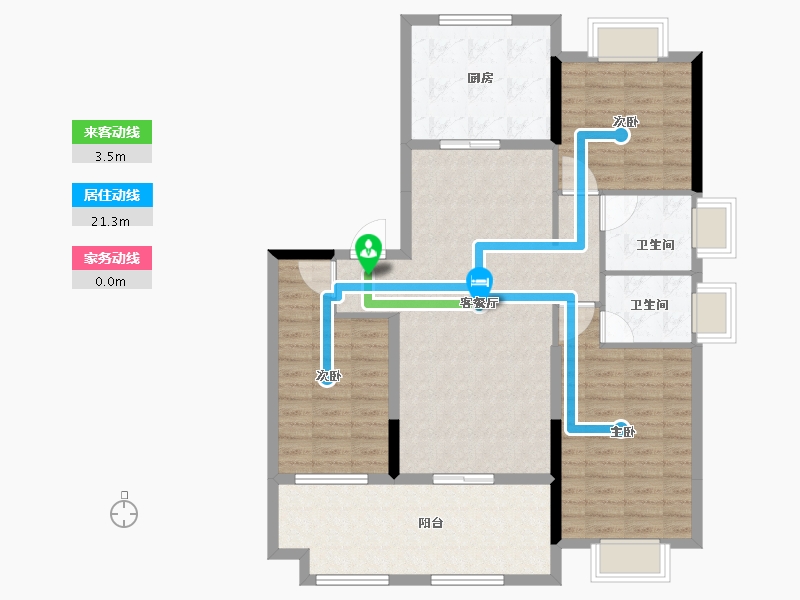 河南省-驻马店市-兴悦悦府-107.97-户型库-动静线