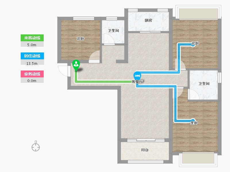 陕西省-西安市-龙发天泉湾-84.13-户型库-动静线