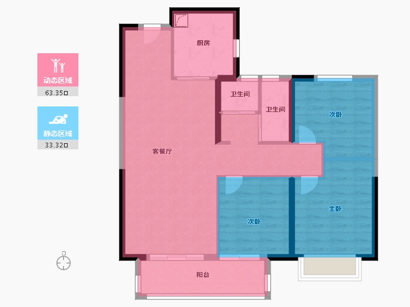 湖北省-武汉市-中建星光城-87.00-户型库-动静分区