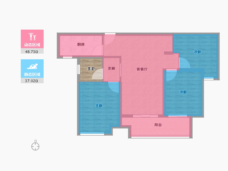 江苏省-徐州市-绿地运河小镇-80.27-户型库-动静分区