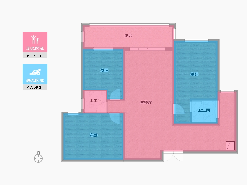 贵州省-贵阳市-首钢·贵州之光-120.00-户型库-动静分区