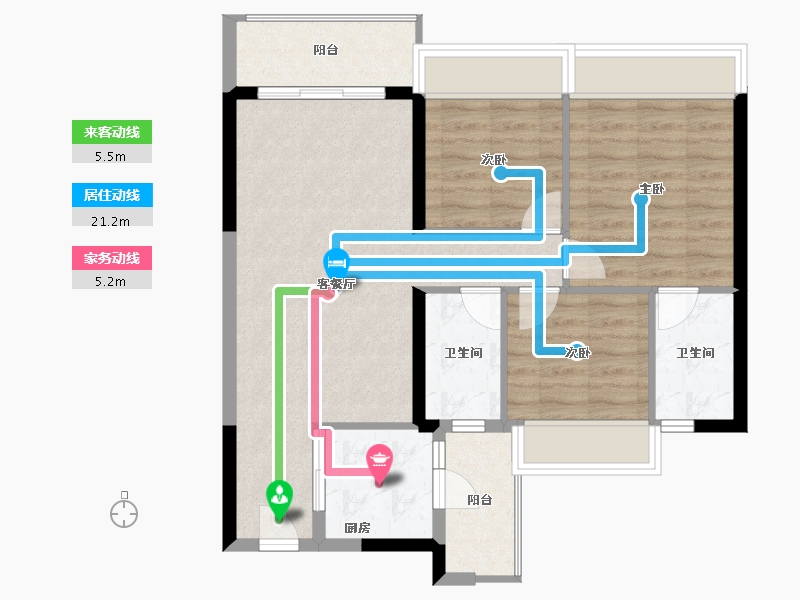 广东省-肇庆市-金沙1号-76.86-户型库-动静线