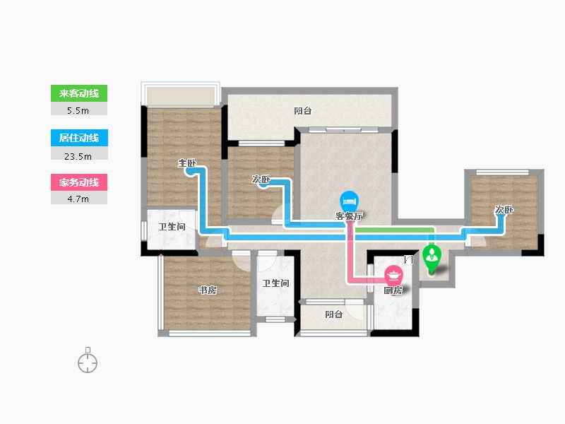 四川省-宜宾市-悦湖居-100.98-户型库-动静线