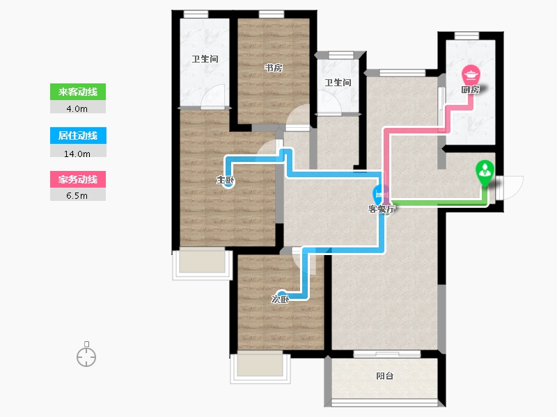 陕西省-咸阳市-林凯城-88.09-户型库-动静线