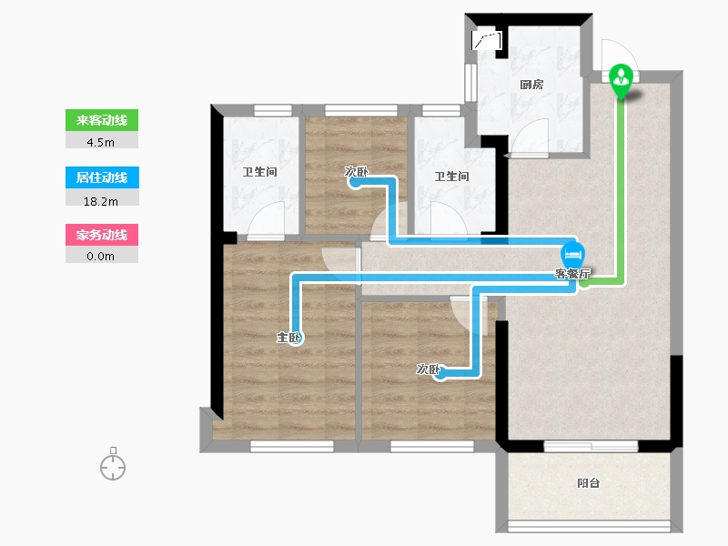 福建省-漳州市-阳光城大唐翡丽印象-69.60-户型库-动静线