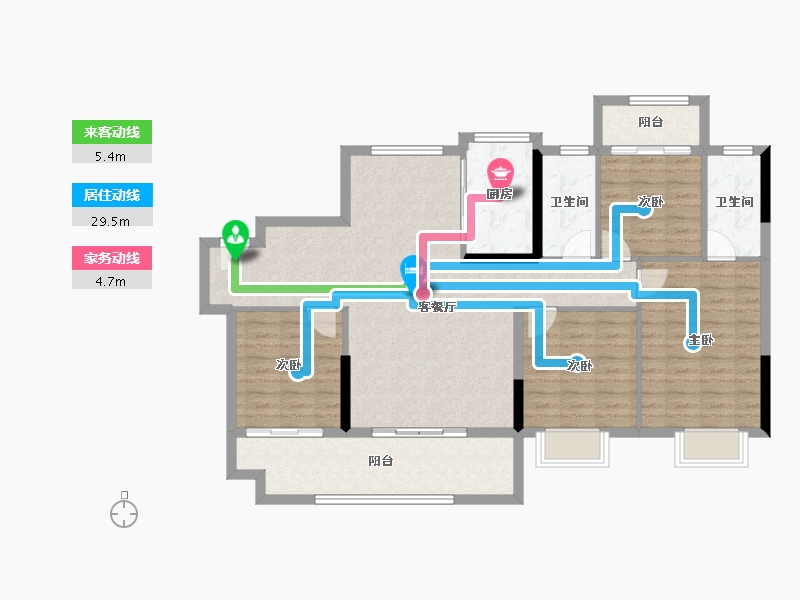 福建省-龙岩市-武平盛世天悦-112.94-户型库-动静线