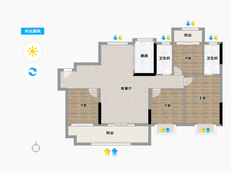 福建省-龙岩市-武平盛世天悦-112.94-户型库-采光通风