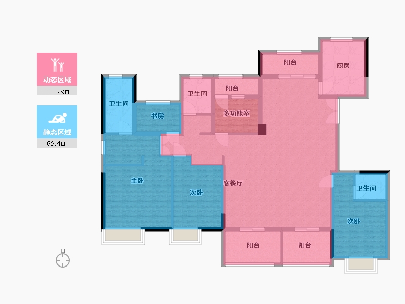 浙江省-嘉兴市-香港兴业 畔月湾-163.20-户型库-动静分区