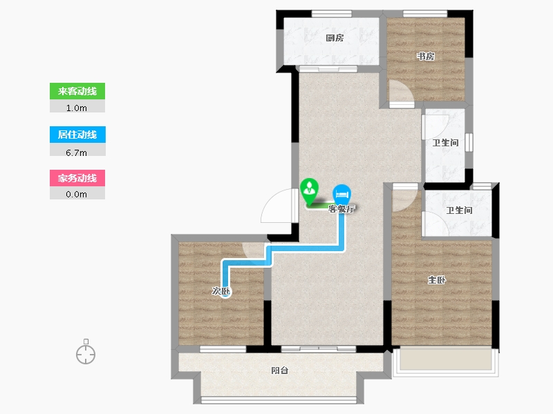 河南省-南阳市-方城中基海棠湾-92.00-户型库-动静线