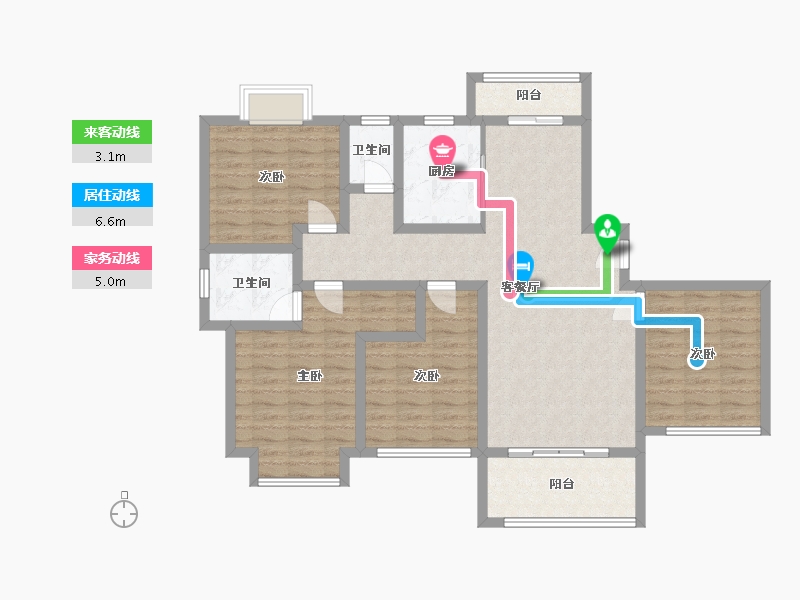 江西省-宜春市-锦秀一品-109.45-户型库-动静线