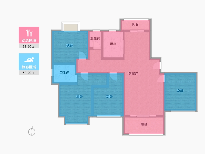 江西省-宜春市-锦秀一品-109.45-户型库-动静分区