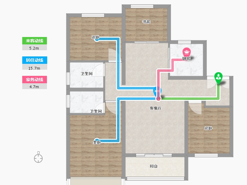 山东省-枣庄市-善国贾苑-106.24-户型库-动静线