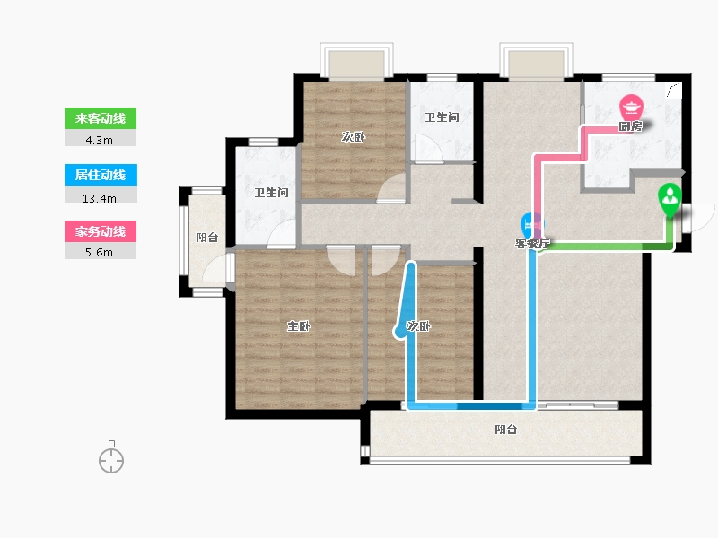 福建省-漳州市-特房锦绣碧湖-111.20-户型库-动静线