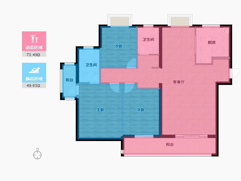 福建省-漳州市-特房锦绣碧湖-111.20-户型库-动静分区