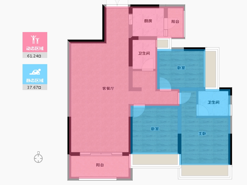 甘肃省-陇南市-瑞馨家园-87.41-户型库-动静分区