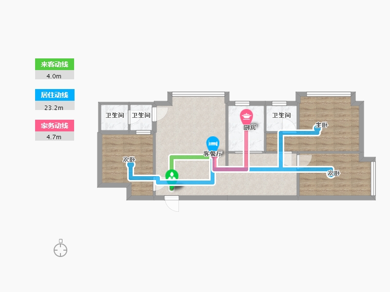 广东省-梅州市-翰林院A栋-70.00-户型库-动静线