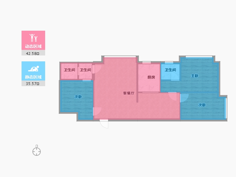 广东省-梅州市-翰林院A栋-70.00-户型库-动静分区