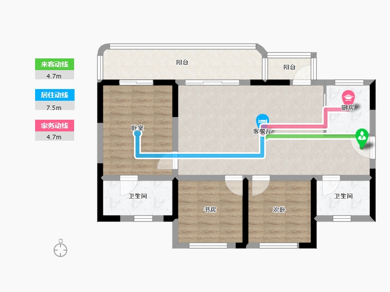 四川省-宜宾市-树高麓院-82.91-户型库-动静线