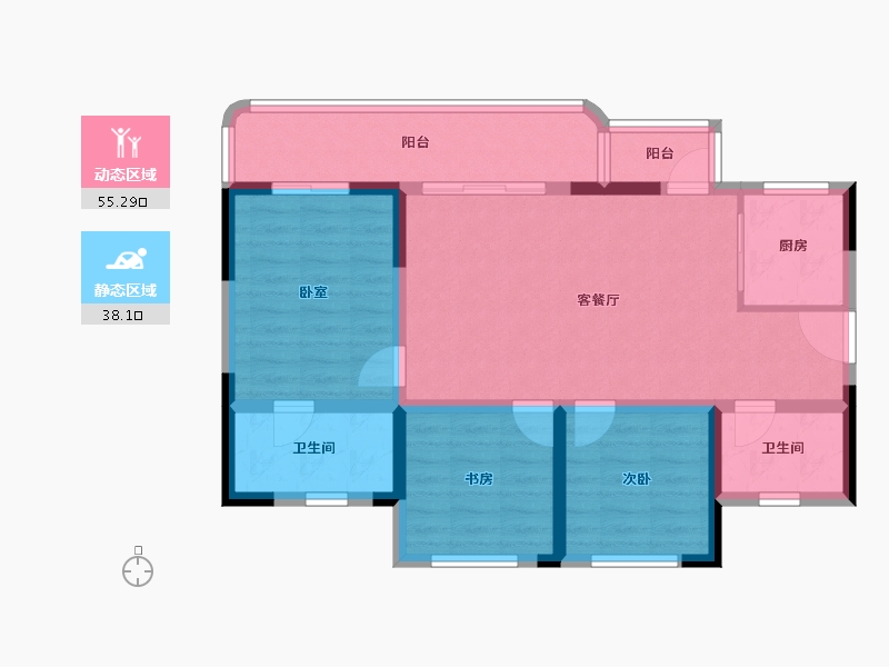 四川省-宜宾市-树高麓院-82.91-户型库-动静分区