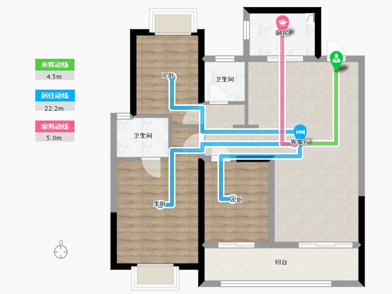 广东省-深圳市-越秀和樾府-105.00-户型库-动静线