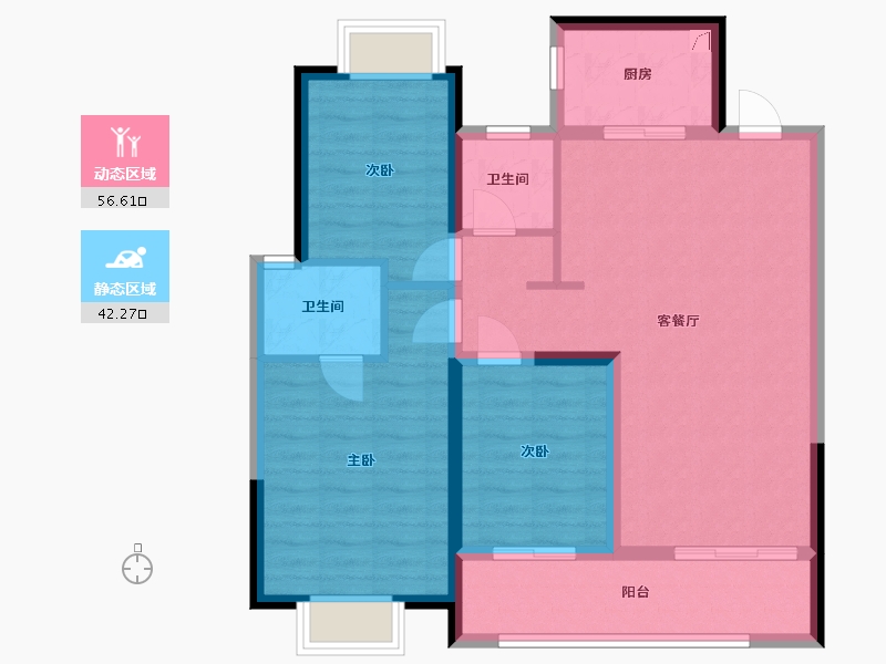 广东省-深圳市-越秀和樾府-105.00-户型库-动静分区