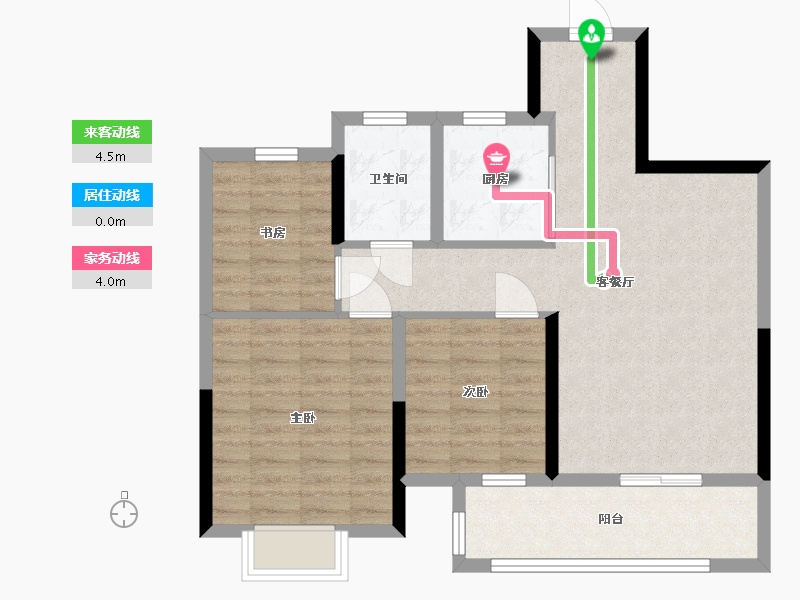 浙江省-丽水市-碧桂园·翡翠湾-78.00-户型库-动静线