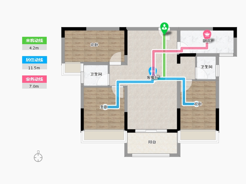 河南省-南阳市-淅川滨河府-92.01-户型库-动静线