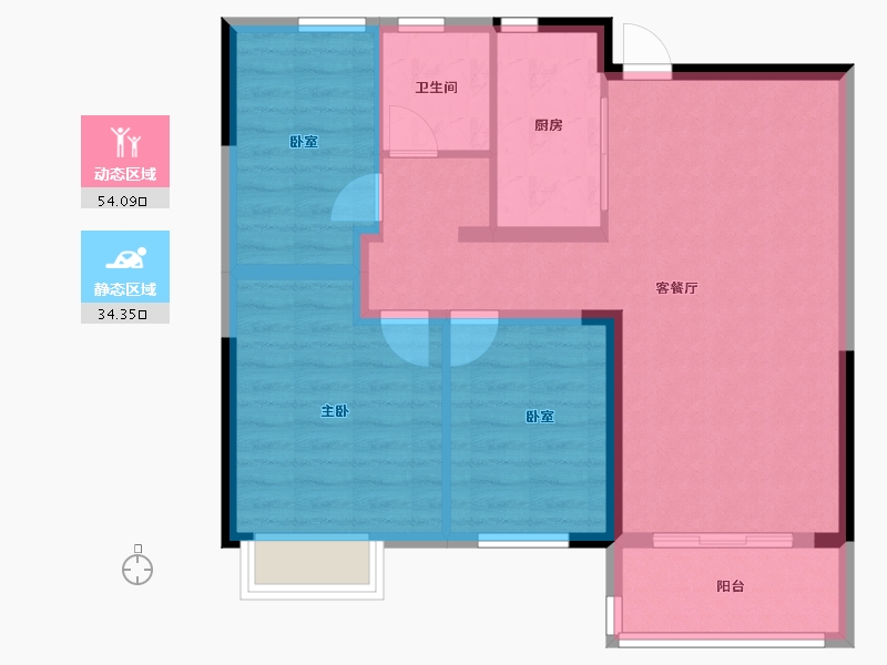 湖南省-长沙市-澳海望洲府-79.37-户型库-动静分区