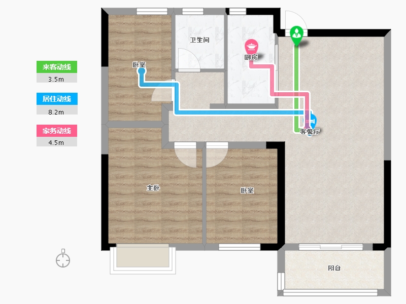 湖南省-长沙市-澳海望洲府-79.37-户型库-动静线