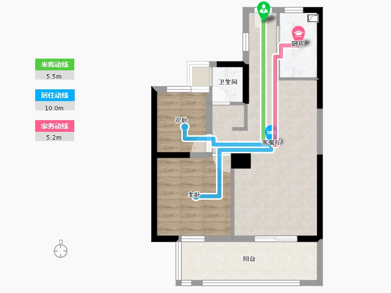 福建省-漳州市-园博壹号院-62.40-户型库-动静线