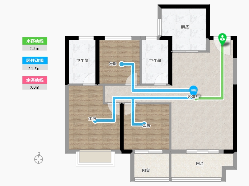 河南省-南阳市-华侨城纯水岸-92.48-户型库-动静线