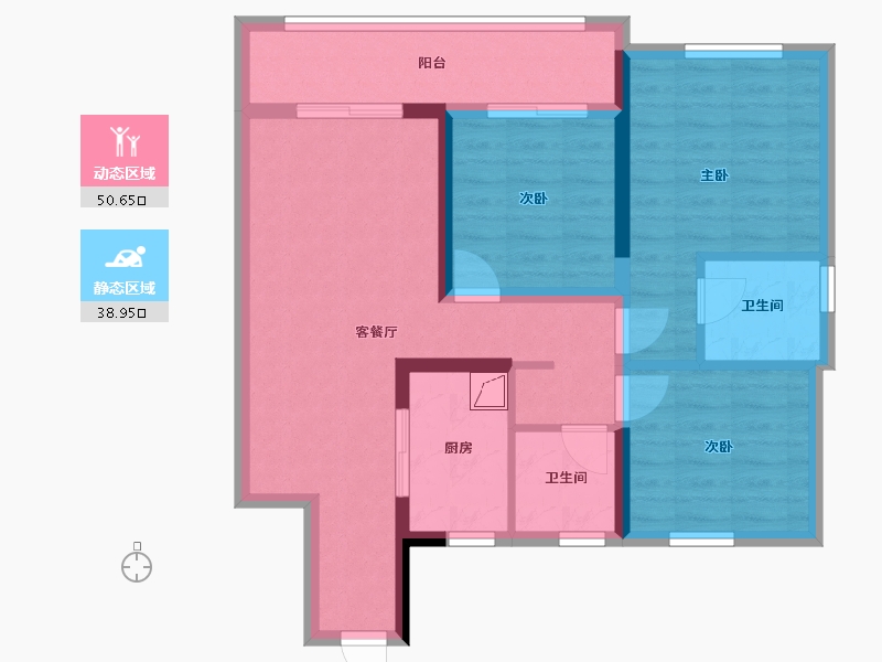 湖北省-武汉市-大华锦绣时代-88.04-户型库-动静分区