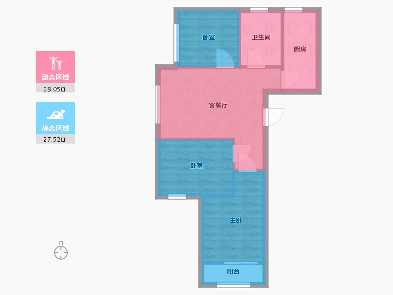 北京-北京市-金隅滨和园-东区-58.00-户型库-动静分区