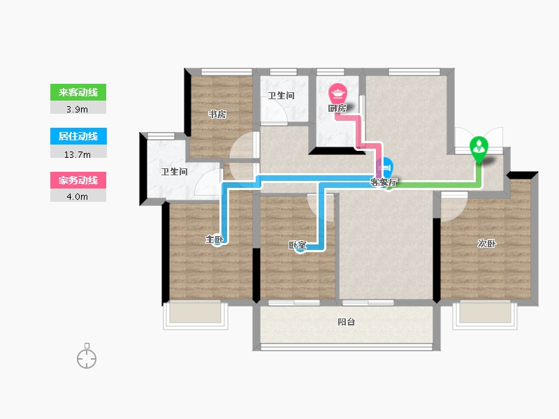 安徽省-亳州市-建投双清湾-100.01-户型库-动静线