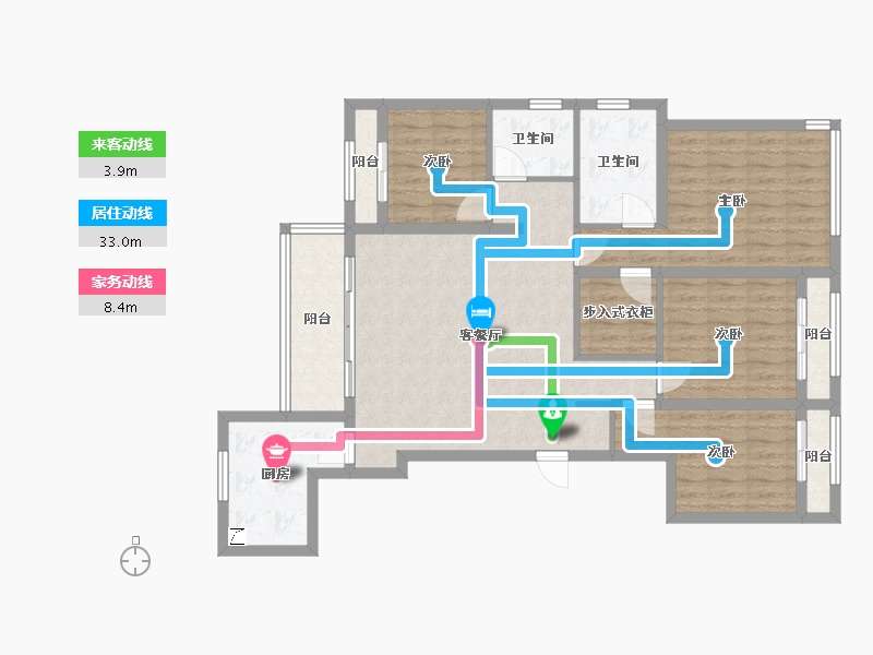 辽宁省-沈阳市-浦江御景湾-122.00-户型库-动静线