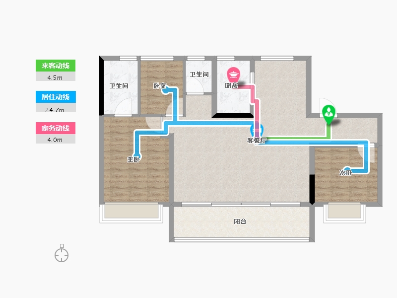 安徽省-亳州市-碧桂园·凤熹台-103.20-户型库-动静线