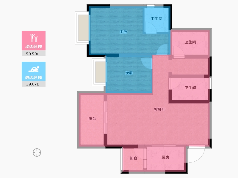 四川省-成都市-君悦时代-78.13-户型库-动静分区